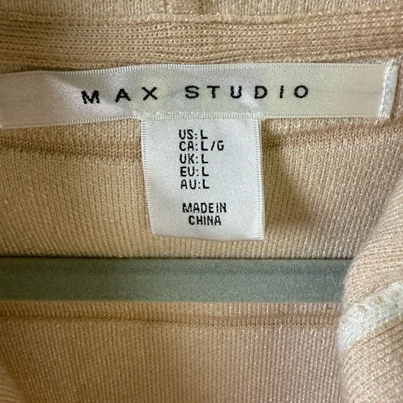 Max Studio Beige and Cream Cardigan - Picture 3 of 3